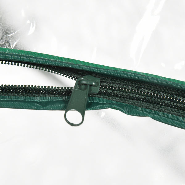 Serre de jardin PVC, serre de balcon, bâche renforcée, châssis en acier, porte zippée enroulable, pour légumes plantes, intérieur et extérieur, 180 x 100 x 168 cm, transparent vert