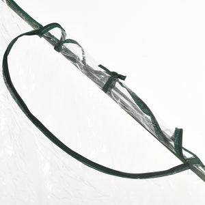 Serre de jardin PVC, serre de balcon, bâche renforcée, châssis en acier, porte zippée enroulable, pour légumes plantes, intérieur et extérieur, 180 x 100 x 168 cm, transparent vert