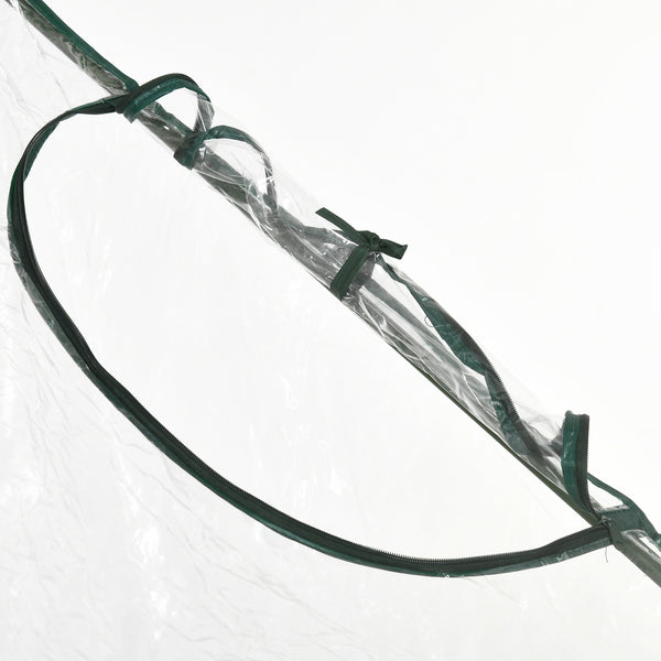 Serre de jardin PVC, serre de balcon, bâche renforcée, châssis en acier, porte zippée enroulable, pour légumes plantes, intérieur et extérieur, 180 x 100 x 168 cm, transparent vert