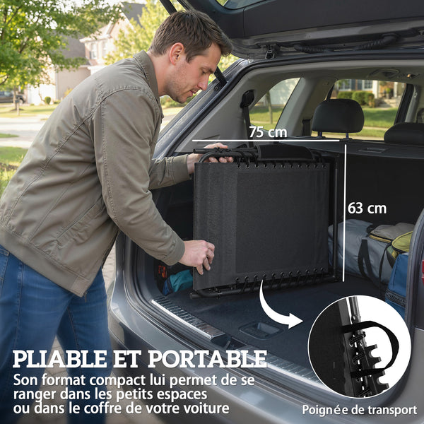 - 2 pliable sun loungers with sunshade, cushion, 5 adjustable positions, side pocket, portable for camping, beach, terrace, dark grey