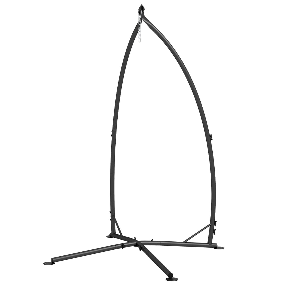 Support pour Fauteuil Suspendu - Pied Fauteuil Suspendu, hauteur 215 cm - Charge Max. recommandée 130 Kg, métal noir