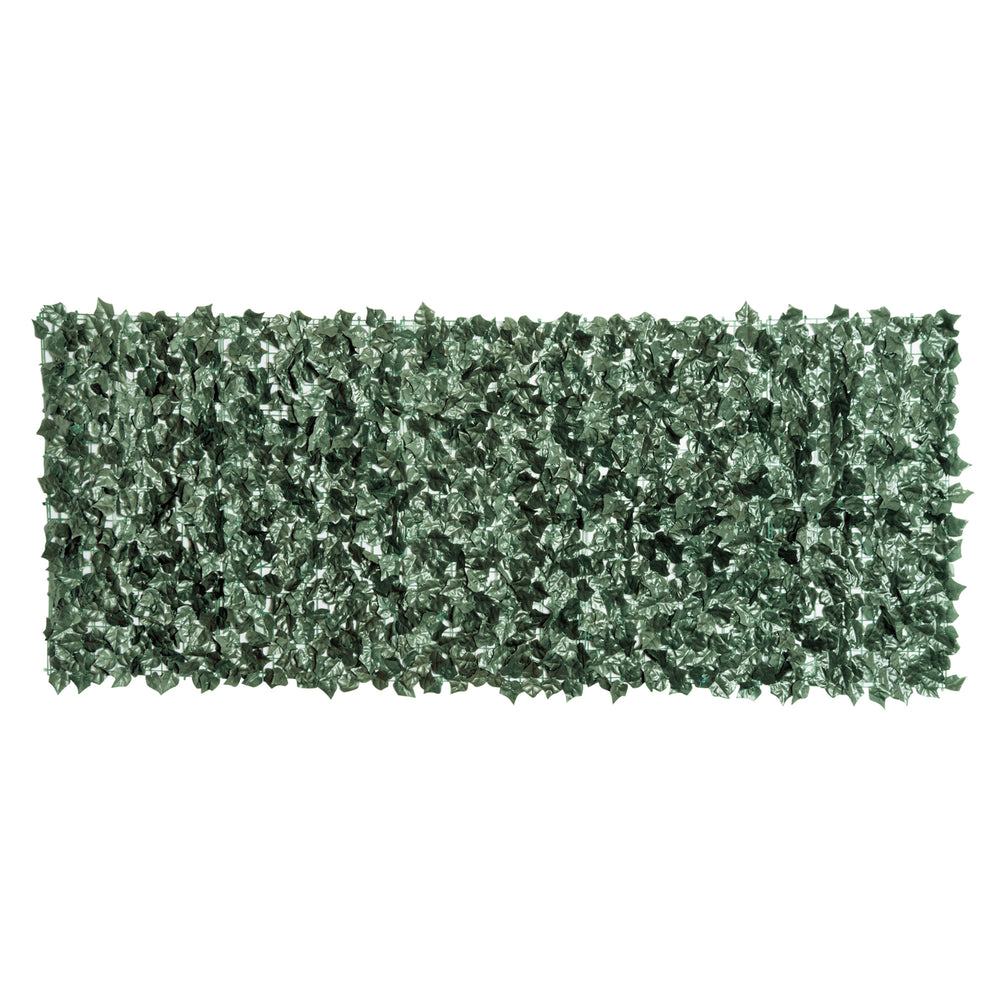 Haie Artificielle Brise-Vue décoration Rouleau 2,4L x 1H m Feuillage réaliste Anti-UV Vert