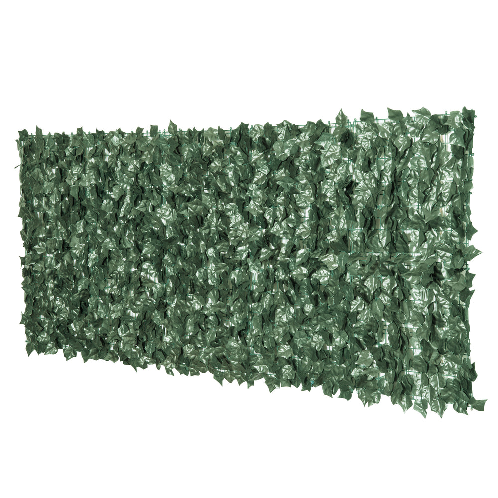 Haie Artificielle Brise-Vue décoration Rouleau 2,4L x 1H m Feuillage réaliste Anti-UV Vert
