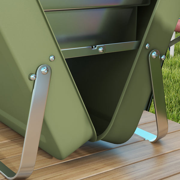 Mini barbecue à charbon BBQ portable avec coque de valise barbecue de table pliable pour jardin, camping, pique-nique, dim. 47L x 30l x 28H cm vert