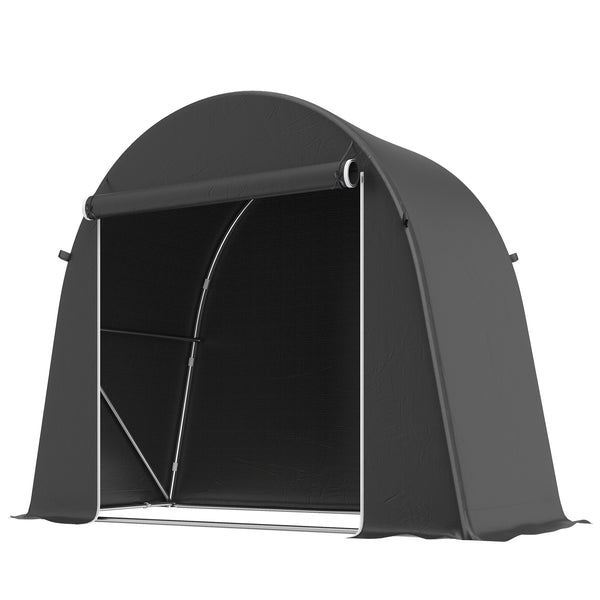 Abri de jardin tente de stockage étanche abri moto porte enroulable fermeture éclair, garage pour vélo et outils rangement et stockage pour vélo moto