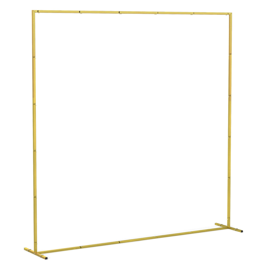 Support d'arche de fond en métal doré pour mariage, 2 m, arche de jardin, mariage, fête d'anniversaire, fête prénatale, arche de ballons floraux