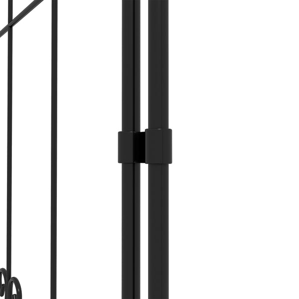 Lot de 2 treillis de jardin, support pour plantes grimpantes en métal, 50L x 181H cm, noir