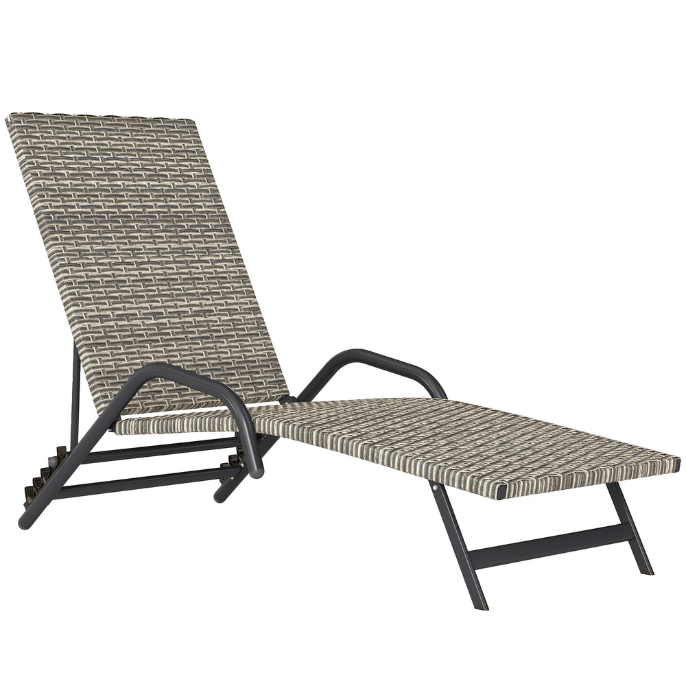 Bain de soleil en résine tressée, chaise longue transat jardin extérieur inclinable et réglable sur 4 niveaux, en forme de S, pour camping piscine terrasse, 156 x 62 x 96 cm, marron