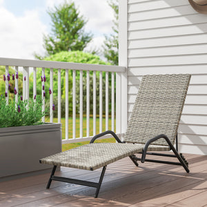 Bain de soleil en résine tressée, chaise longue transat jardin extérieur inclinable et réglable sur 4 niveaux, en forme de S, pour camping piscine terrasse, 156 x 62 x 96 cm, marron