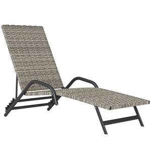 Bain de soleil en résine tressée, chaise longue transat jardin extérieur inclinable et réglable sur 4 niveaux, en forme de S, pour camping piscine terrasse, 156 x 62 x 96 cm, marron