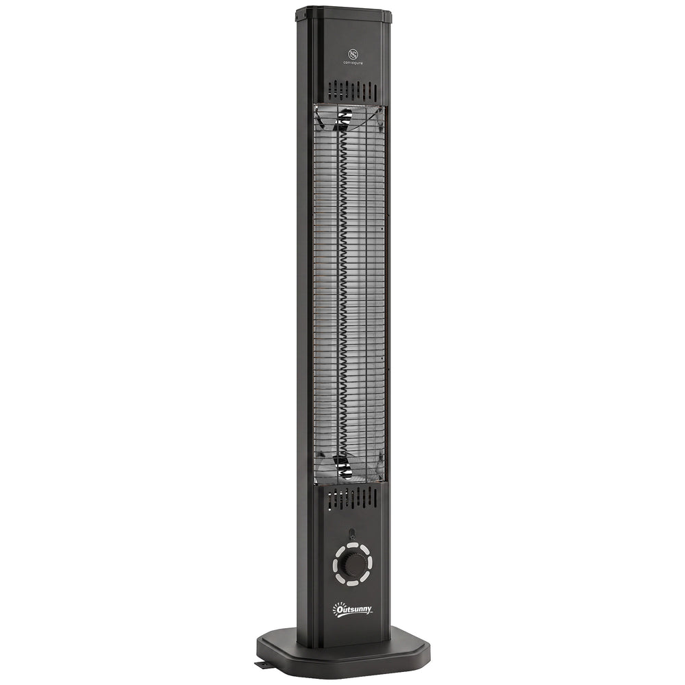 Radiateur Infrarouge sur Pied ou Mural 2000 W, Chauffage Électrique pour Terrasse, Extérieur et Intérieur IP65, Télécommande, 8 Niveaux, Minuterie, Housse, Chauffage Radiant, Anti-Basculement