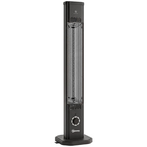 Radiateur Infrarouge sur Pied ou Mural 2000 W, Chauffage Électrique pour Terrasse, Extérieur et Intérieur IP65, Télécommande, 8 Niveaux, Minuterie, Housse, Chauffage Radiant, Anti-Basculement