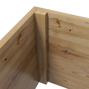 Jardinière avec treillis bac à fleurs potager sur pied en bois pour plantes grimpantes, légumes, fleurs - en bois de sapin pré-huilé dim. 160L x 55l x 183H cm effet bois naturel