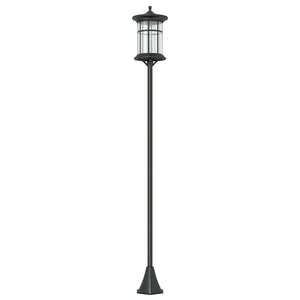 Lampadaire solaire extérieur, lampadaire extérieur sur pied, lampe LED,  lumière blanche froide, 6000K, lampadaire jardin extérieur, hauteur 184 cm, noir