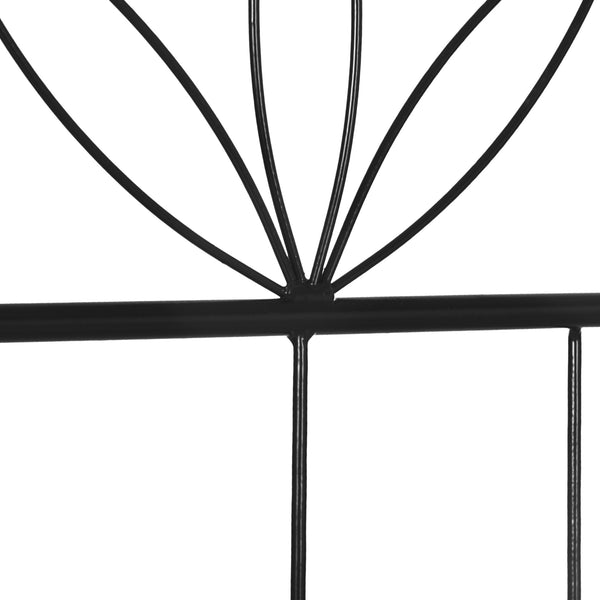 Treillis de jardin lot de 2 support pour plantes grimpantes en métal - 51 x 152 cm noir