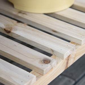 Jardinière sur Pieds Potager avec étagère à Lattes 90 x 40 x 81 cm Inserts d'irrigation, géotextile Inclus en bois massif