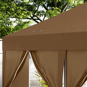 Tonnelle de jardin exterieur tonnelle pliante 3 x 6 m pop-up avec 6 parois latérales, trous de drainage, sac de transport inclus, barnum pliant pour camping festival mariage, café