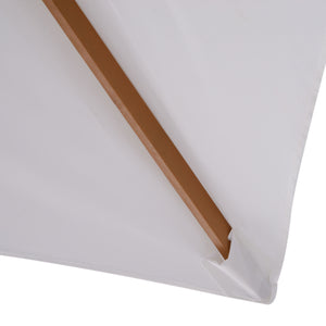 Parasol droit rectangulaire Parasol de jardin grande taille grande taille dim. 3L x 2l x 2,5H m blanc