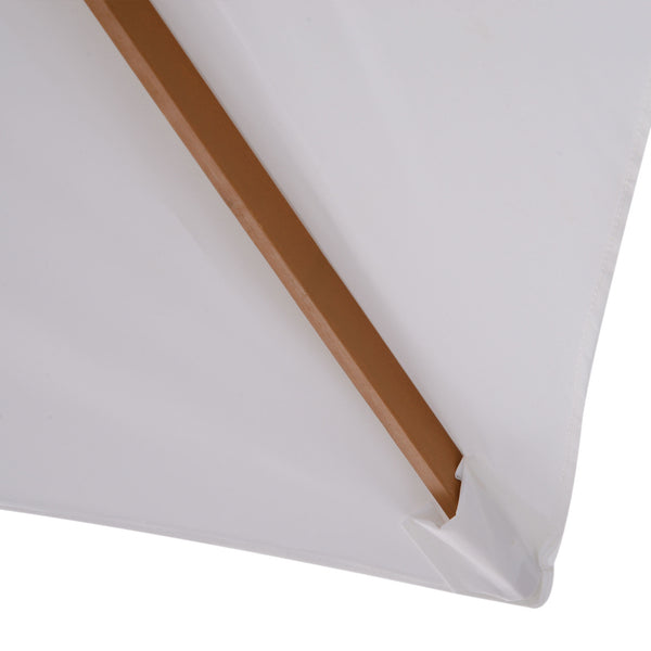 Parasol droit rectangulaire Parasol de jardin grande taille grande taille dim. 3L x 2l x 2,5H m blanc