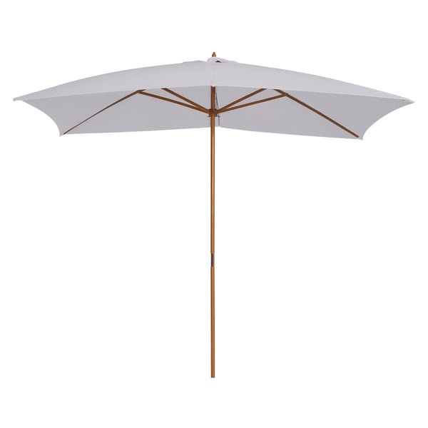 Parasol droit rectangulaire Parasol de jardin grande taille grande taille dim. 3L x 2l x 2,5H m blanc