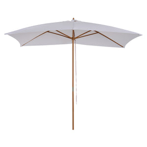 Parasol droit rectangulaire Parasol de jardin grande taille grande taille dim. 3L x 2l x 2,5H m blanc