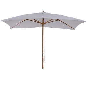 Parasol droit rectangulaire Parasol de jardin grande taille grande taille dim. 3L x 2l x 2,5H m blanc
