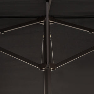 Parasol de jardin exterieur parasol double rectangulaire 4,6L x 2,7l x 2,4H m avec ouverture fermeture manivelle, cadre en acier, toile 180 g/m², parasol pour balcon, piscine, noir