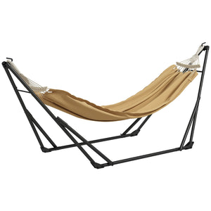 Support avec hamac pliable en acier, support 2 en 1 pour hamac ou chaise suspendue, sac de transport inclus, dim. 263L x 89l x 100H cm