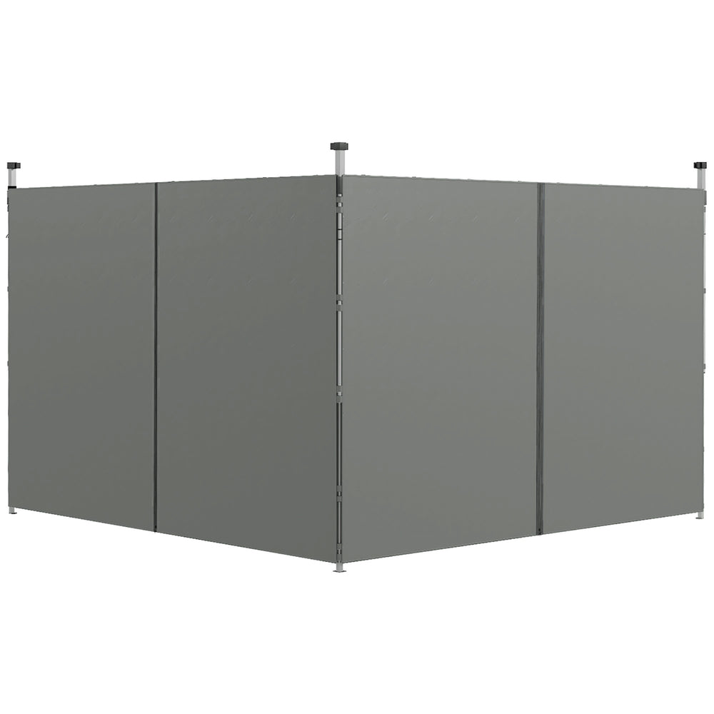 Parois latérales de Rechange Barnum panneaux latérals pour tonnelle 3 x 3 ou 3 x 6 m 2 pièces gris foncé
