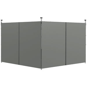 Parois latérales de Rechange Barnum panneaux latérals pour tonnelle 3 x 3 ou 3 x 6 m 2 pièces gris foncé
