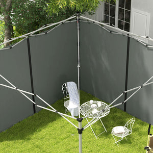 Parois latérales de Rechange Barnum panneaux latérals pour tonnelle 3 x 3 ou 3 x 6 m 2 pièces gris foncé