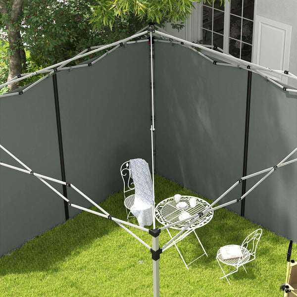 Parois latérales de Rechange Barnum panneaux latérals pour tonnelle 3 x 3 ou 3 x 6 m 2 pièces gris foncé