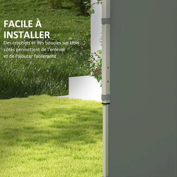 Parois latérales de Rechange Barnum panneaux latérals pour tonnelle 3 x 3 ou 3 x 6 m 2 pièces gris foncé