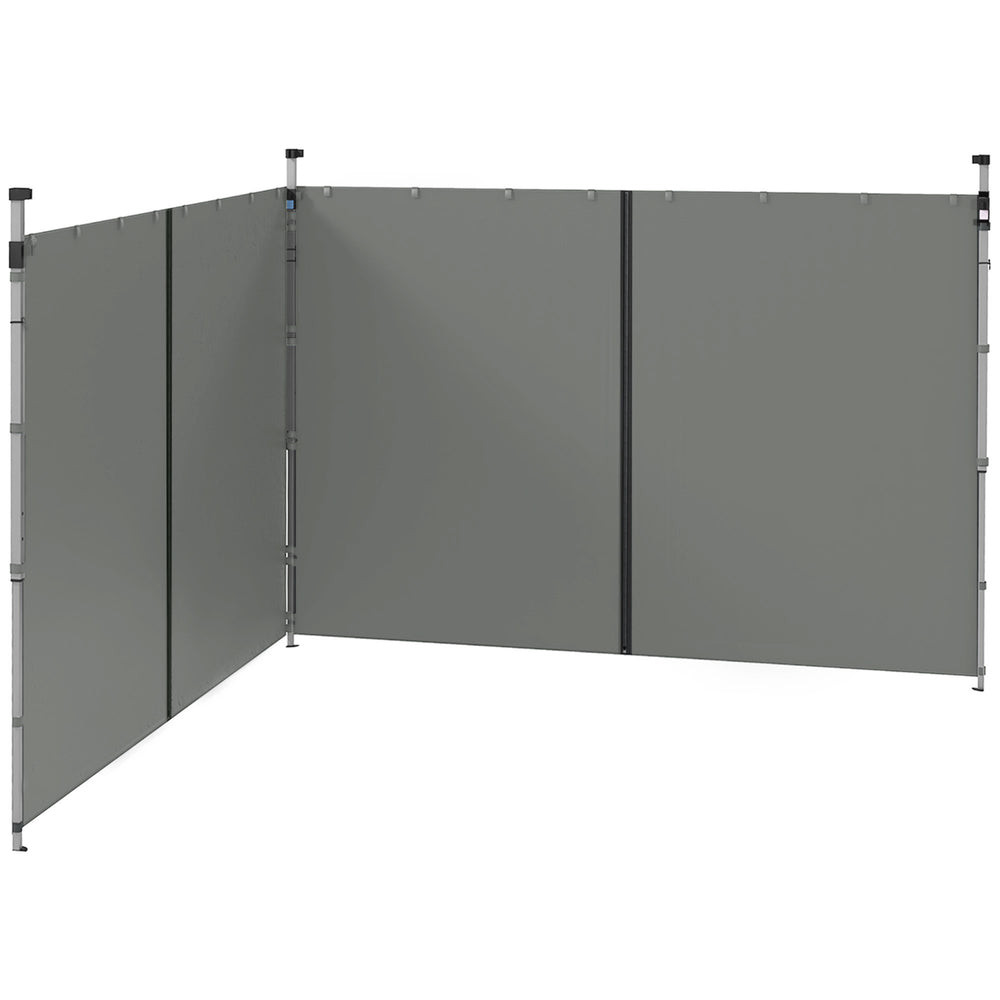 Parois latérales de Rechange Barnum panneaux latérals pour tonnelle 3 x 3 ou 3 x 6 m 2 pièces gris foncé