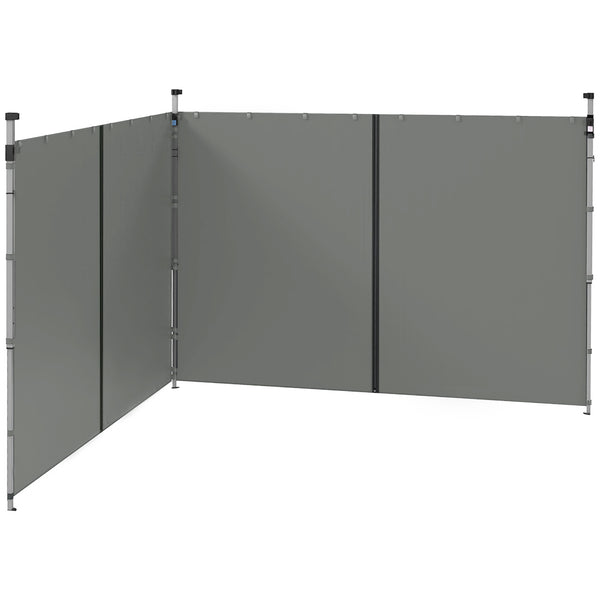 Parois latérales de Rechange Barnum panneaux latérals pour tonnelle 3 x 3 ou 3 x 6 m 2 pièces gris foncé