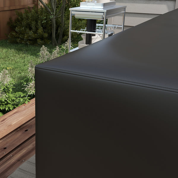 Housse de Protection Étanche Housse Salon de Jardin d'angle 420D Oxford Tissu Bâche Extérieur Imperméable anti-UV 250L x 250l x 79H cm, Noir