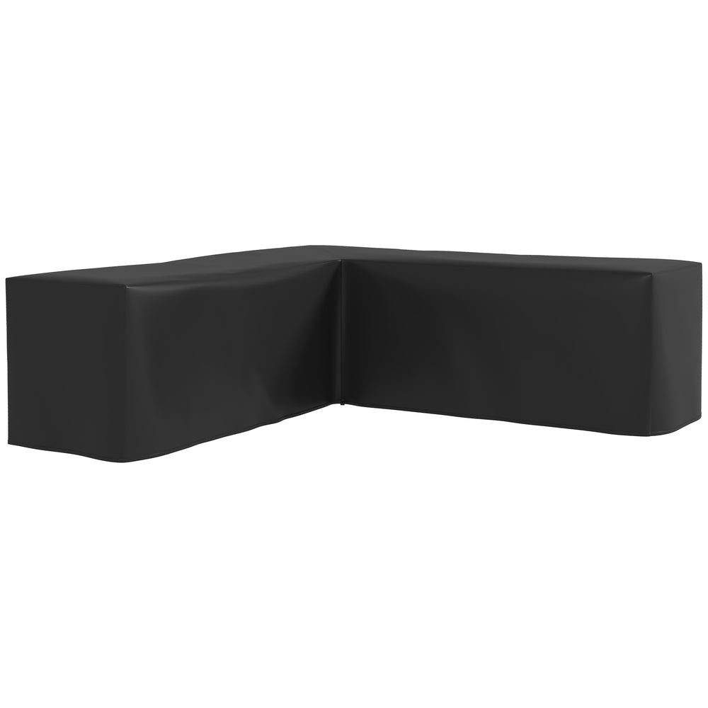 Housse de Protection Étanche Housse Salon de Jardin d'angle 420D Oxford Tissu Bâche Extérieur Imperméable anti-UV 250L x 250l x 79H cm, Noir