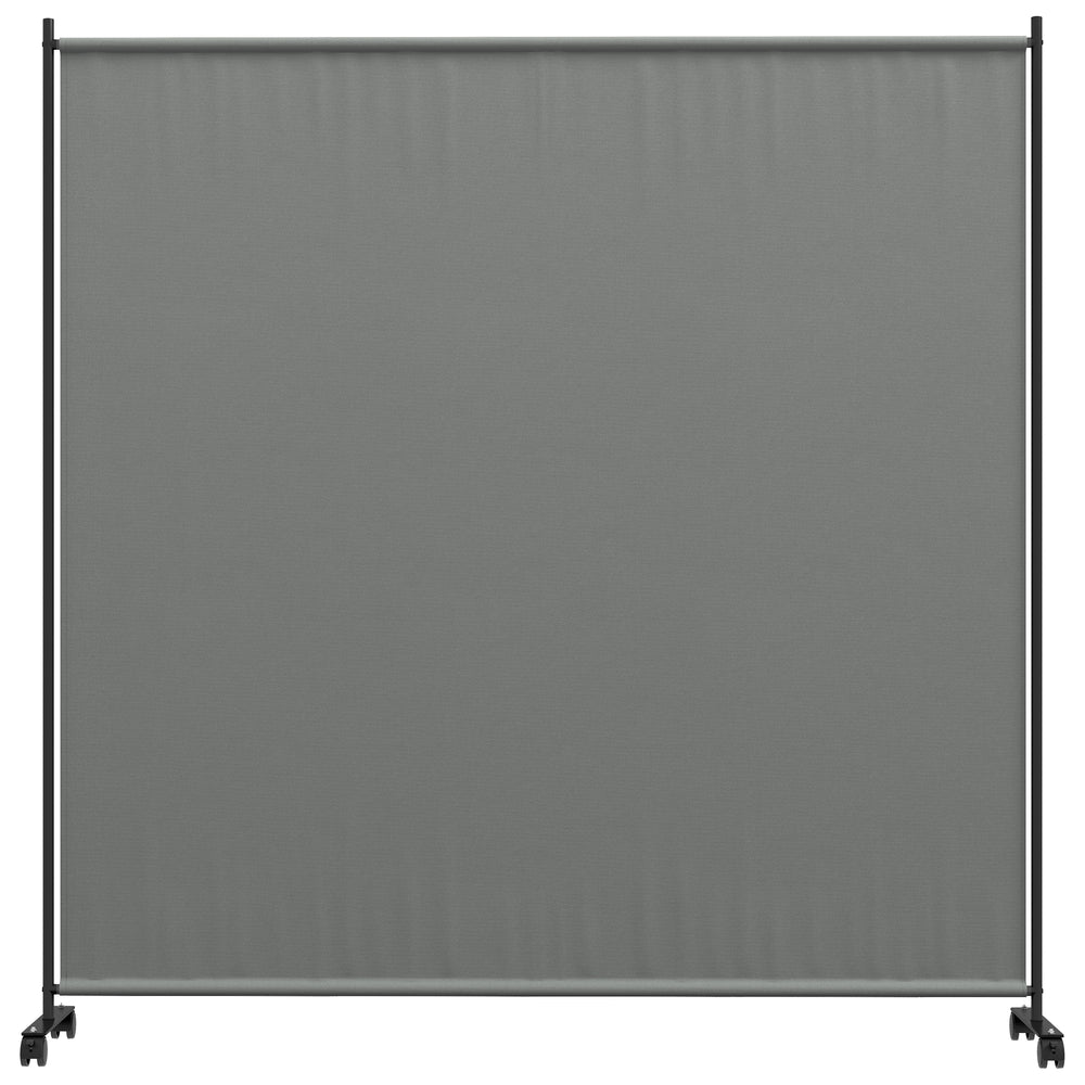Panneau brise-vue paravent extérieur sur roulettes, brise vue jardin, opaque, autoportant, pour le jardin, terrasse, balcon, 183 x 30 x 181 cm, gris