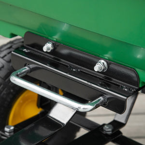 Chariot de Jardin à Main Benne basculante 75° 75L Charge Max. 200 Kg 4 Roues pneumatiques Acier PP Jaune Vert