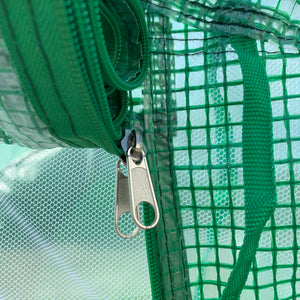 Serre Tunnel de Jardin Grande 3.5 x 3 x 2 m - 6 fenêtres et Porte zippée Enroulable - Acier galvanisé PE Haute densité Vert