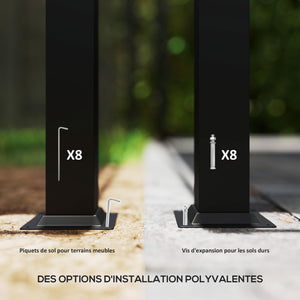 Pergola coulissante rétractable 3 x 3 m pergola jardin exterieur à fixation magnétique, tonnelle de jardin, polyester haute densité 180g/m², abri soleil UPF30+, pour terrasse, patio, gris