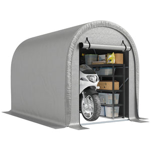 Tente de rangement de Jardin abri extérieur résistant à l'eau pour vélos, outils, porte zippée, cadre acier galvanisé