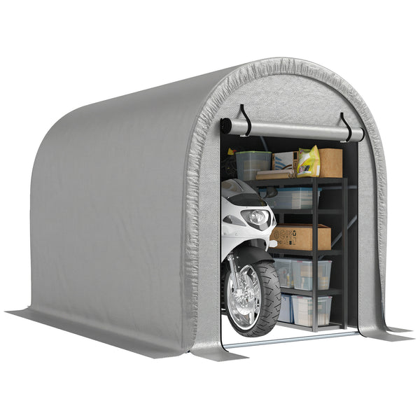 Tente de rangement de Jardin abri extérieur résistant à l'eau pour vélos, outils, porte zippée, cadre acier galvanisé