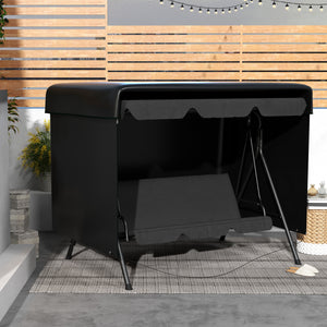 Housse de Protection balancelle de Jardin bâche étanche dim. 2,15L x 1,55l x 1,5H m PE Noir
