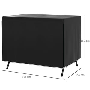 Housse de Protection balancelle de Jardin bâche étanche dim. 2,15L x 1,55l x 1,5H m PE Noir