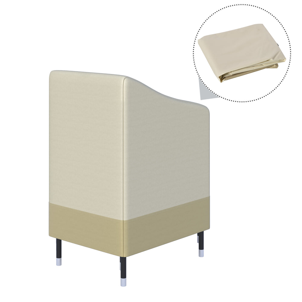 Housse de Protection chaises de Jardin empilables bâche étanche 90L x 70l x 115H cm Oxford Haute densité 600D Beige café