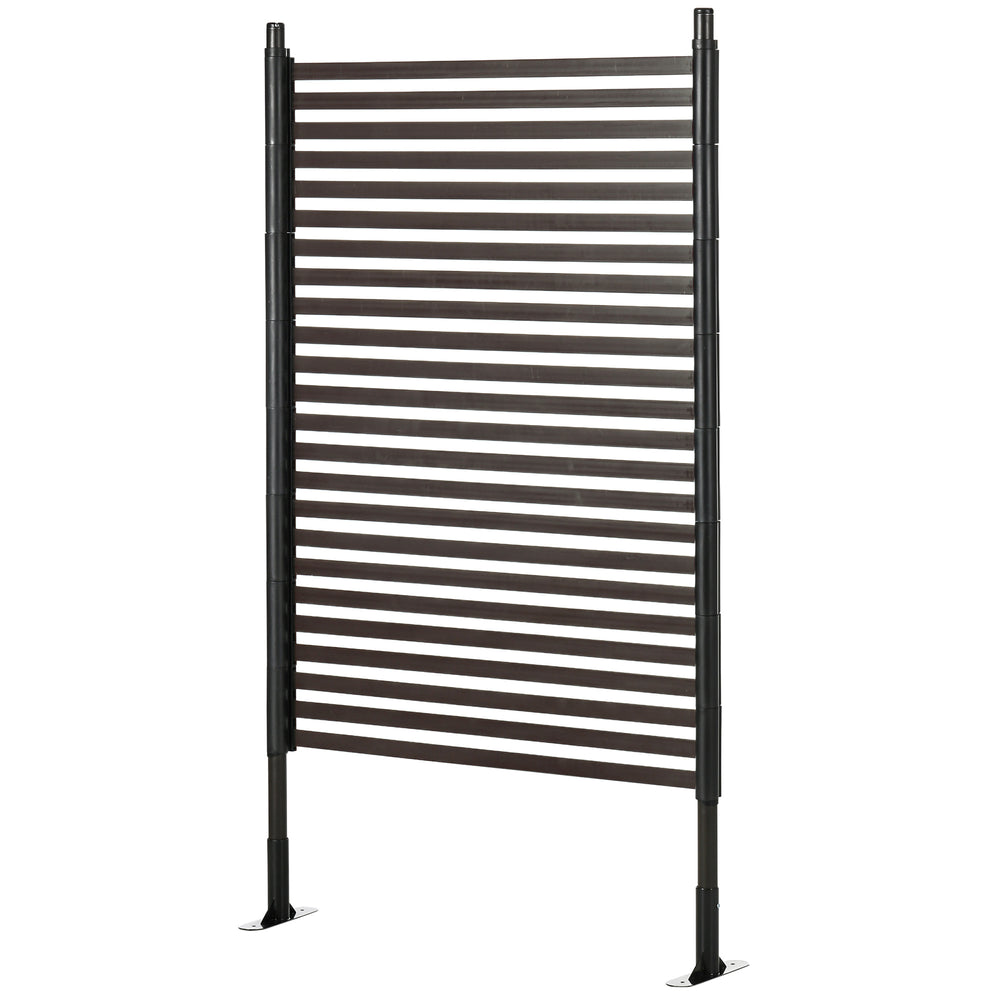 Panneau clotûre de jardin brise vue en métal extérieur avec pieds ou piquets à planter, modulaire, 93L x 22l x 150H cm