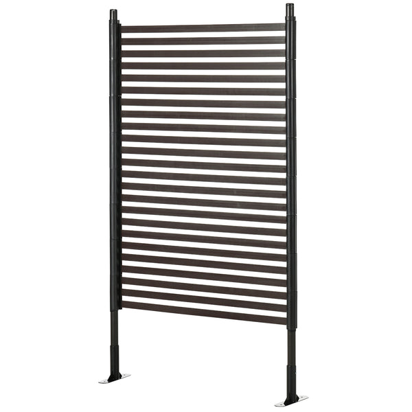 Panneau clotûre de jardin brise vue en métal extérieur avec pieds ou piquets à planter, modulaire, 93L x 22l x 150H cm
