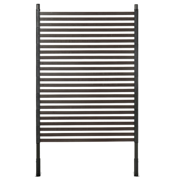 Panneau clotûre de jardin brise vue en métal extérieur avec pieds ou piquets à planter, modulaire, 93L x 22l x 150H cm
