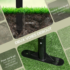 Panneau clotûre de jardin brise vue en métal extérieur avec pieds ou piquets à planter, modulaire, 93L x 22l x 150H cm